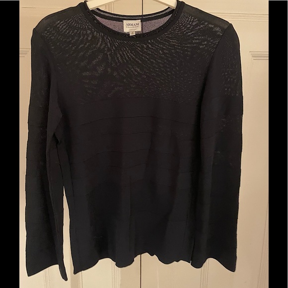 Armani sheer navy top - Picture 1 of 6